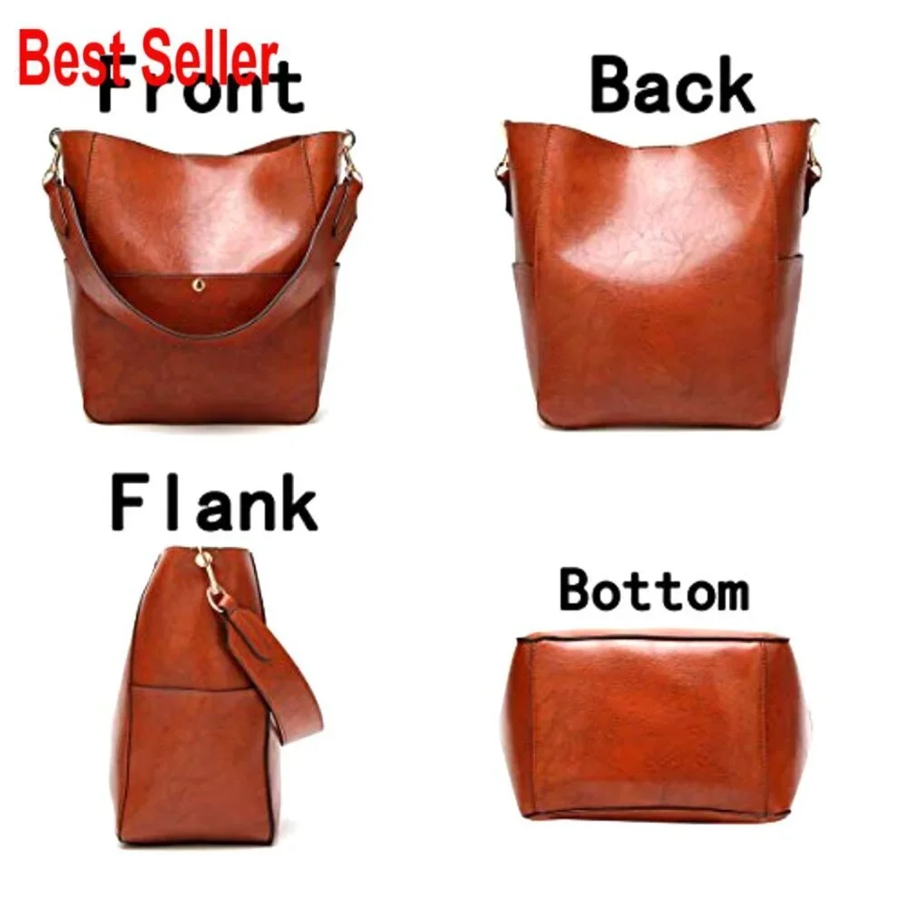 PU Leather Hobo Purse with Adjustable Strap, Zipper Closure